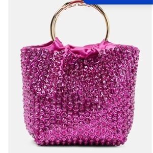NWT stunning Valentino Pink Crystal-Embellished Shoulder Bag